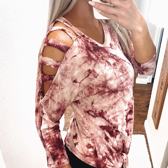 Trendy Tie Dye B.L.U.E. Top size Petite Large - Picture 4 of 11